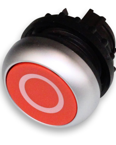 Push button front M22 stop 0 red M22-D-R-X0